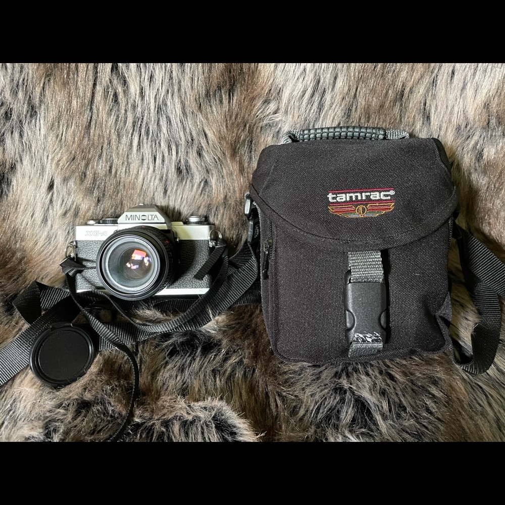 Minolta XG-A w/ Case, Lens Cleaner, and New Roll Of Film